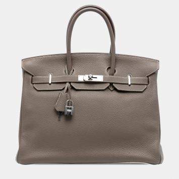 Pre Owned Hermes Brown Togo Birkin Retourne 35