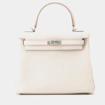 Pre Owned Hermes Kelly Retourne Beton Togo Leather Size 25