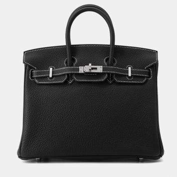 Pre Owned Hermes Birkin Spo Black/Rouge Casaque Togo Leather Size 25