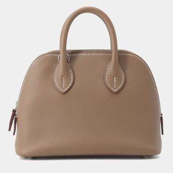 مملوكة مسبقًا Hermes Bolide1923 Verso Etoupe/Jaune Poussin Evercolor Size Mini