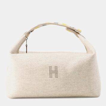 Pre Owned Hermes Bride A Brack O Care Beige Wool Size Gm
