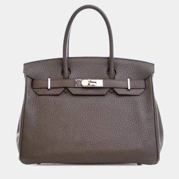 Pre Owned Hermes Grey Togo Birkin Retourne 30