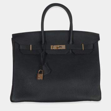 Pre Owned Hermes Black Togo Birkin 35 RGHW