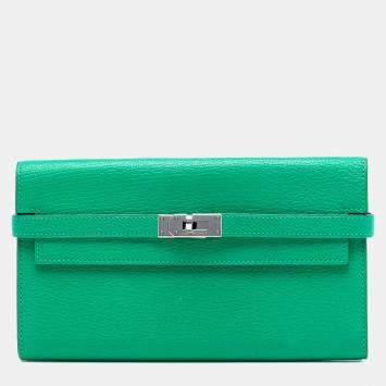 Pre Owned Hermes Chevre Mysore Kelly Longue Wallet