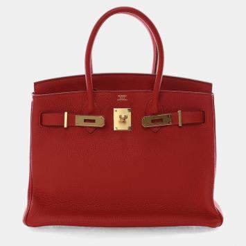 Pre Owned حقيبة هيرمس بيركين توغو فيرميليون 30