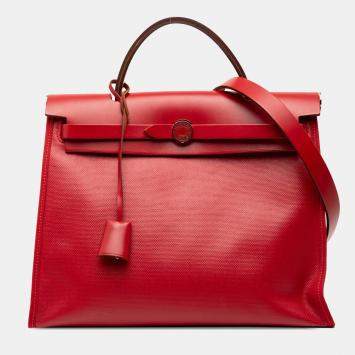 Pre Owned Hermes Red H Berline and Hunter Herbag Zip 31