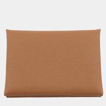 Pre Owned Hermes Calvi Duo Gold Epsom