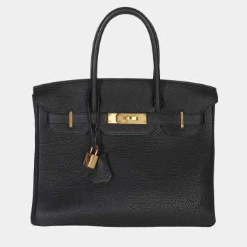 Pre Owned حقيبة هيرمس بيركين 30 جلد توغو أسود ذهبي غولد هاردوير