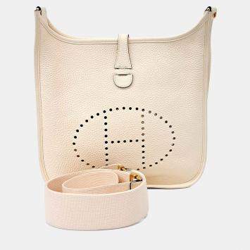 مملوكة مسبقًا Hermes Beige Leather Evelyn 29