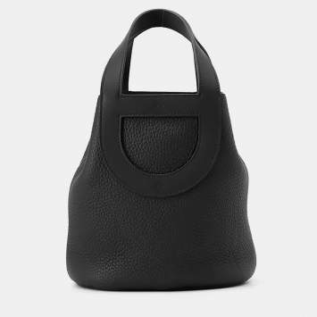 Pre Owned حقيبة هيرمس إن ذا لوب 18 جلد سوفت وجلد توريلون كليمونس أسود