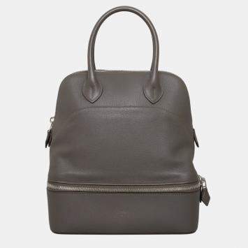 Pre Owned Hermes Grey Leather Bolide Secret Bag
