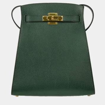 مملوكة مسبقًا Hermes Vert Fonce Ardennes Kelly Sport MM Shoulder Bag