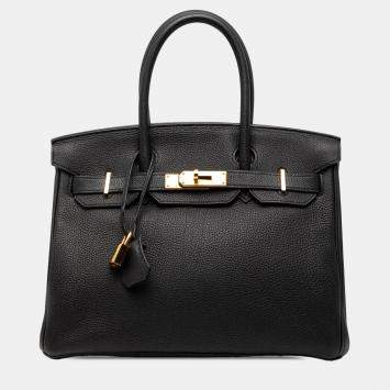 مملوكة مسبقًا Hermes Black Togo Birkin Retourne 30
