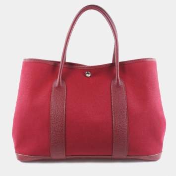 مملوكة مسبقًا Hermes Red Toile and Negonda Garden Party 36