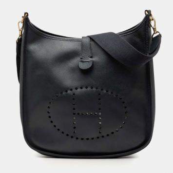 مملوكة مسبقًا Hermes Black Epsom Evelyne GM