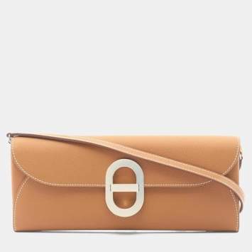 مملوكة مسبقًا Hermes Chaine D'Ancre To-Go Shoulder Bag Leather Epsom Brown
