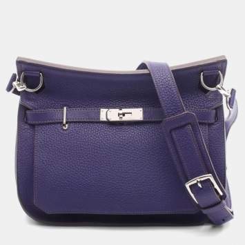 مملوكة مسبقًا Hermes Gypsiere 28 Iris Shoulder Bag In Taurillon Clemence Leather Purple