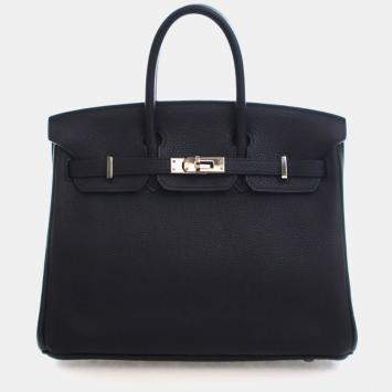 Pre Owned حقيبة هيرمس بيركين 25 توغو أسود