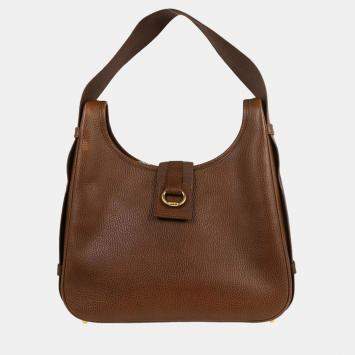 Pre Owned Hermes Marron Fonce Courchevel Tsako Shoulder Bag