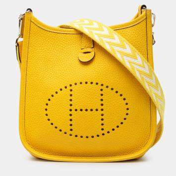 مملوكة مسبقًا Hermes Yellow Clemence Amazone Evelyne TPM 16