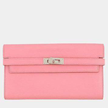 Pre Owned حافظة هيرمس كيلي تو جو شيفر ميسور روز كونفيتي