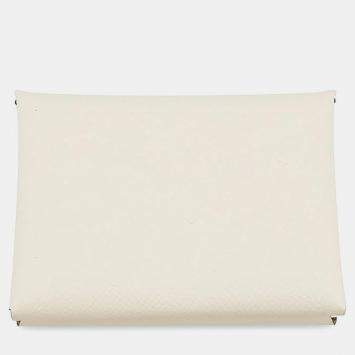 مملوكة مسبقًا Hermes Calvi Duo Verso Nata / Jaune Poussin Epsom