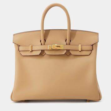 Pre Owned Hermes Birkin Biscuit Swift Leather Size 25