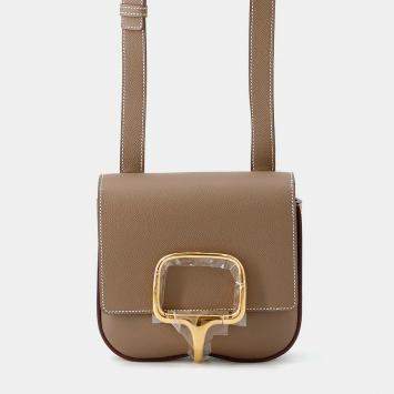 Pre Owned Hermes Della Cavaleria Etoupe Epsom Size Mini