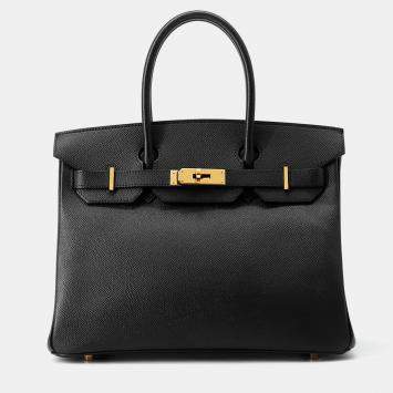 Pre Owned Hermes Birkin Black Epsom Size 30
