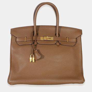 Pre Owned Hermes Alezan Clemence Birkin 35 GHW