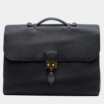 Pre Owned Hermes Black Togo Sac A Depeches 38