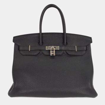 Pre Owned Hermes Black Togo Birkin 35 Handbag