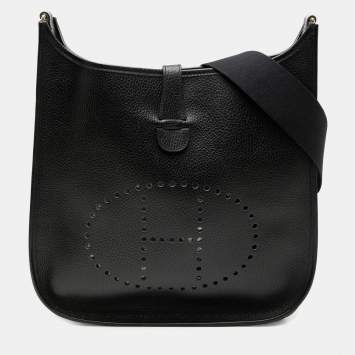 Pre Owned Hermes Black Clemence Evelyne III 33