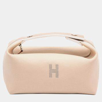 مملوكة مسبقًا Hermes Beige Small Toile Bride A Brac Case