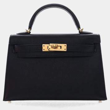 Pre Owned حقيبة هيرمس كيلي صغير إبسوم نوير 20