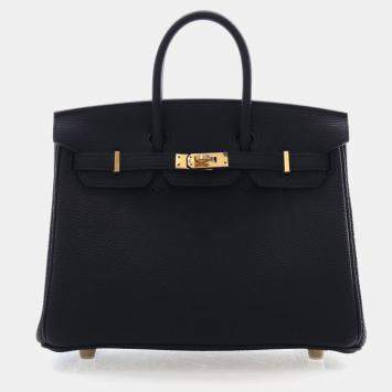 Pre Owned Hermes Noir Togo Birkin 25
