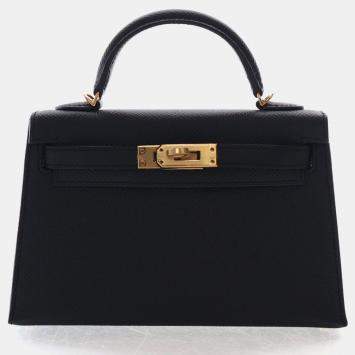 Pre Owned Hermes Noir Epsom Mini Kelly 20