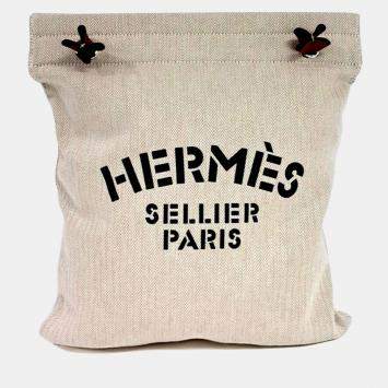 مملوكة مسبقًا حقيبة هيرمس بيج قطن ألين