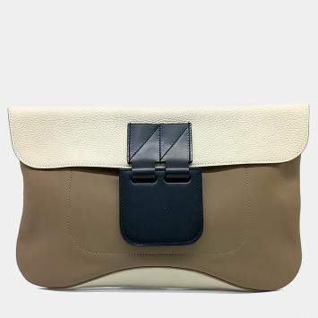 مملوكة مسبقًا حقيبة كلتش هيرمس فيريفولت جلد متعدد الألوان