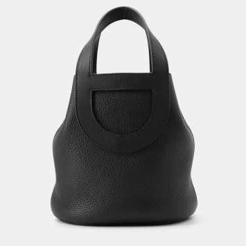 Pre Owned حقيبة يد هيرمس إن ذي لوب جلد توريلون كليمونس سويفت سوداء حجم 18