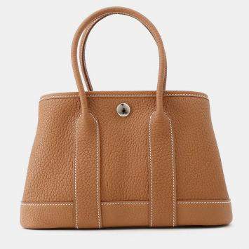 مملوكة مسبقًا حقيبة هيرمس نيو جاردن جولد نيغوندا جلد مقاس ٢٣