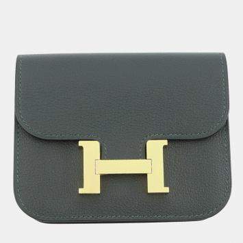 Pre Owned Hermes Constance Slim Vert Fonce/Vert Moyen Evercolor