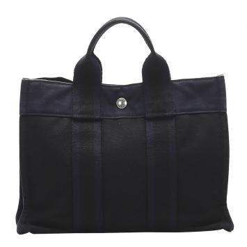 Pre Owned Hermes Black Canvas Fourre Tout PM Bag