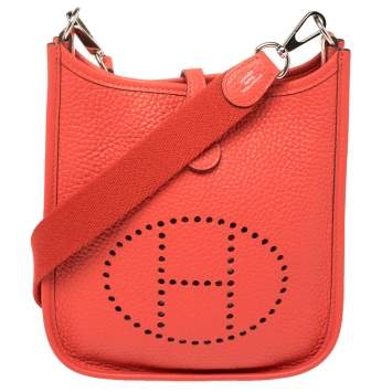 Pre Owned Hermes Capucine Clemence Leather Evelyne TPM Bag