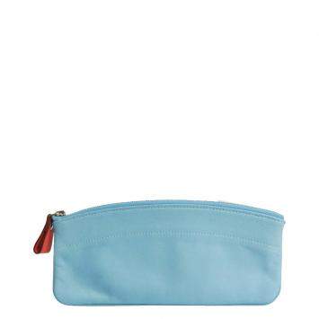Pre Owned Hermes Blue/Light Blue Leather Tohubohu Clutch Bag