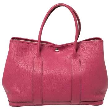 Pre Owned Hermes Tosca Negonda Leather Garden Party 36 Bag