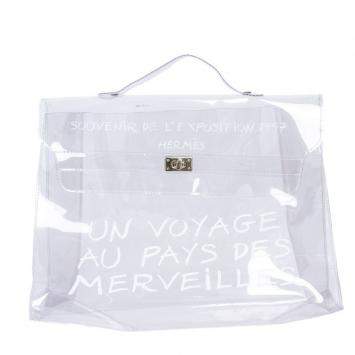 Pre Owned Hermes Transparent Vinyl Limited Edition Kelly Bag