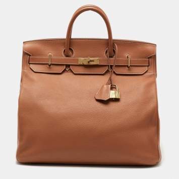 Pre Owned Hermes Etrusque Togo Leather Gold Finish Birkin HAC 45 Bag