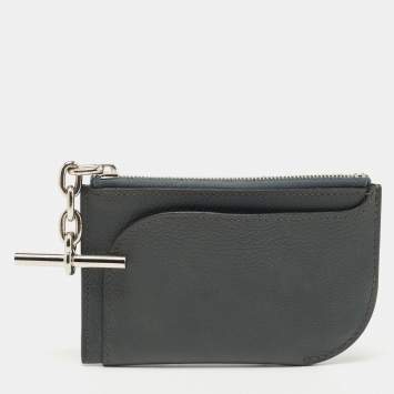 Pre Owned Hermes Bleu Orage Evercolor "Strap" Card Holder 