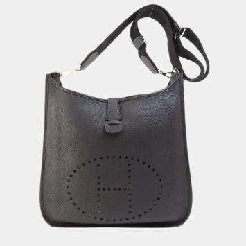 Pre Owned Hermes Evelyn 3 Black Shoulder Bag Togo Ladies
